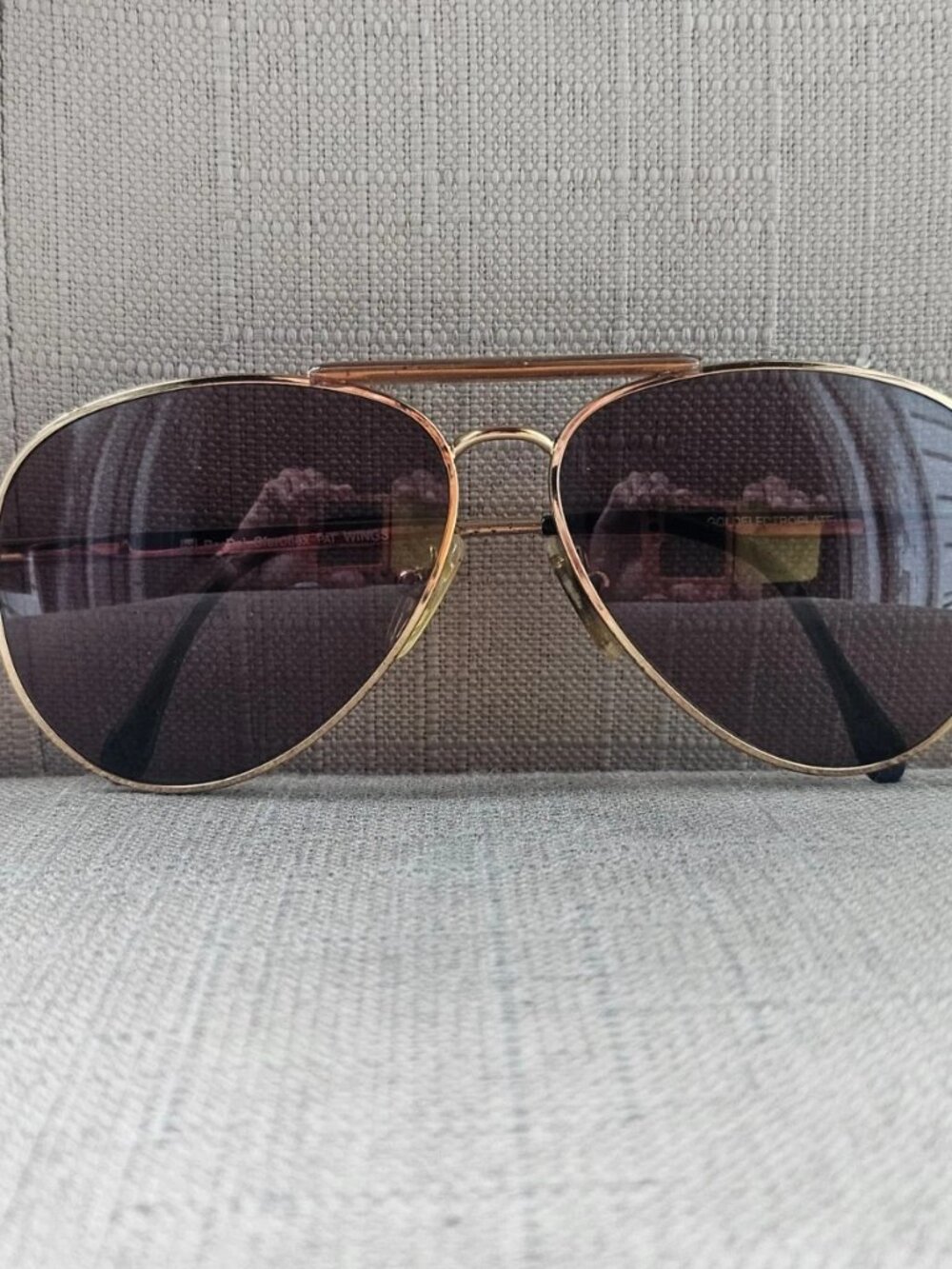 Vintage BerDel Men Sunglasses GOLD Electro Plated Sferoflex PAT Wings Made Italy